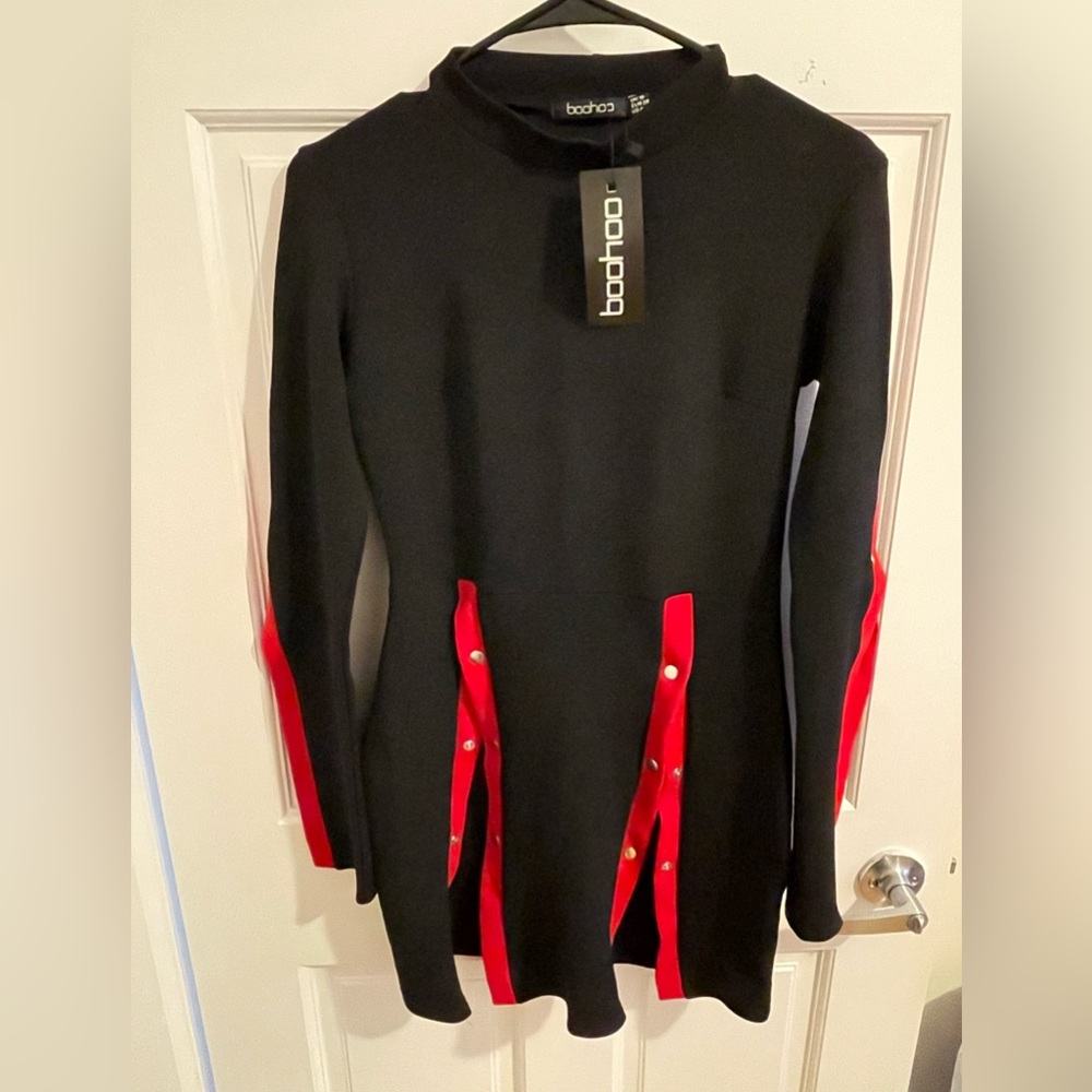Mock neck bodycon mini dress